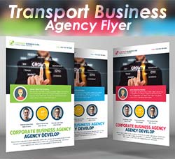 产品业务传单模板(通用型)：Transport Business Agency Flyer